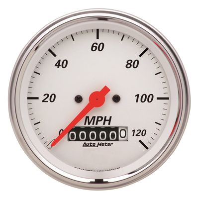 Auto Meter 1379 Arctic White Electric Programmable Speedometer