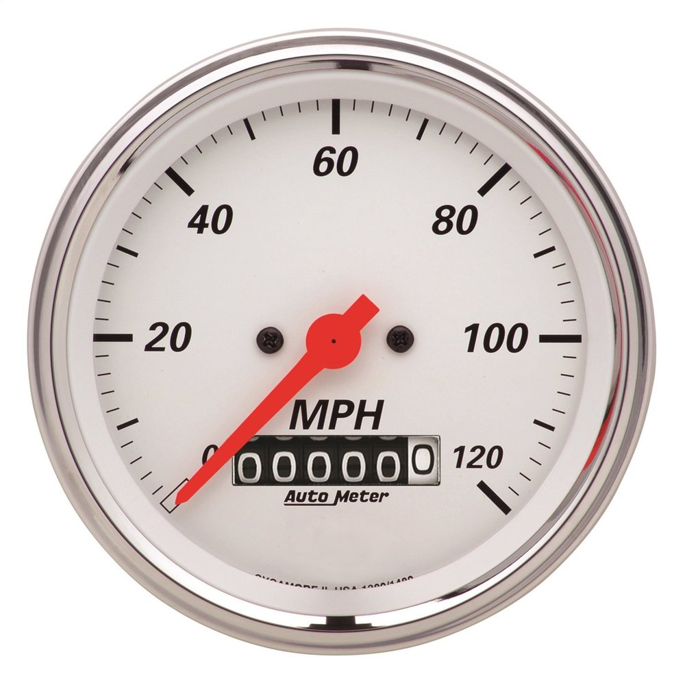 Auto Meter 1379 Arctic White Electric Programmable Speedometer