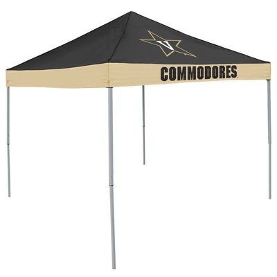 Logo Brands NCAA Vanderbilt Commodores Economy Canopy Tailgate Tent (9' x 9') Powder-Coated Steel Frame, Water-Resistant Polyester, Team Color Design