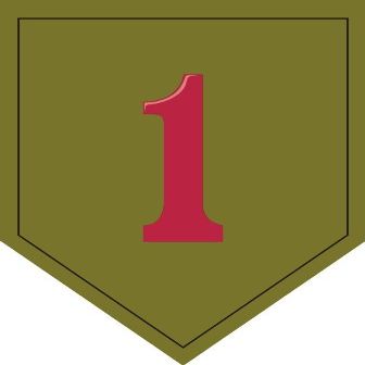 3.8" US Army 1st Infantry Division Decal Sticker