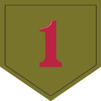 3.8" US Army 1st Infantry Division Decal Sticker