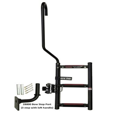 Quality Mark 28801 Bow Step - 3-Step, Starboard , Black