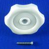 WCM RV Motorhome Trailer 743CE WHT 2-1/4" Diameter White Plastic Window Operator Knob with 1" Shaft view 1