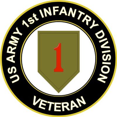 3.8" US Army 1st Infantry Division Veteran Decal Sticker
