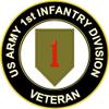3.8" US Army 1st Infantry Division Veteran Decal Sticker view 1