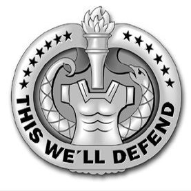 US Army Drill Sergeant Badge (Gray) Decal Sticker 3.8"
