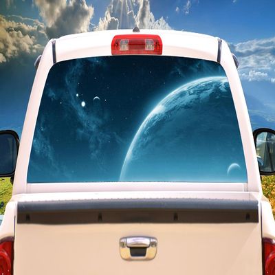 SignMission Outer Space Rear Window Graphic Back Truck Decal SUV View Thru Vinyl
