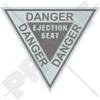 DANGER EJECTION SEAT LowVis USAF USMC Martin Baker 4,7" (120mm) Vinyl Sticker, Decal view 1