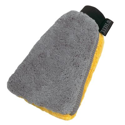 Terry Microfiber Water Proof Mitt w/Side scrubr