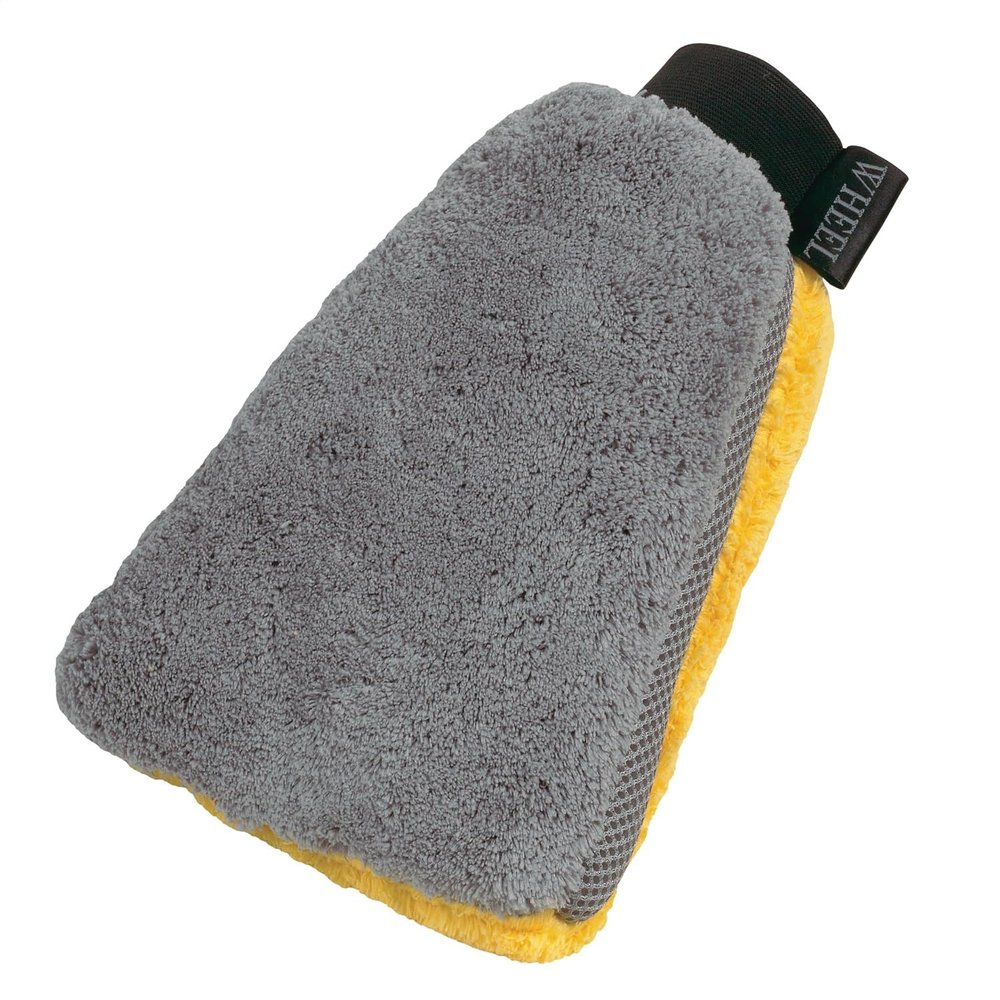 Terry Microfiber Water Proof Mitt w/Side scrubr