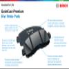 BOSCH BC728 QuietCast Premium Ceramic Disc Brake Pad Set - Front view 3