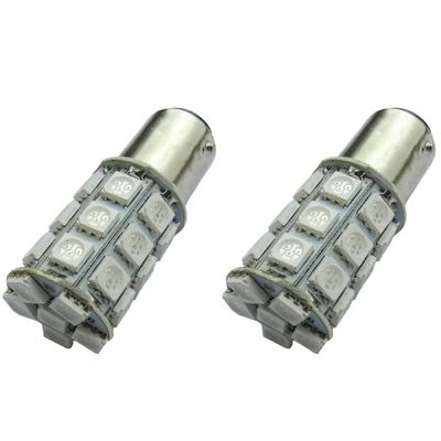 britelites 2x BA15D 1142 1076 1176 68 90 27-SMD LED Red High/Low Light Modes Car Signal Light Bulb