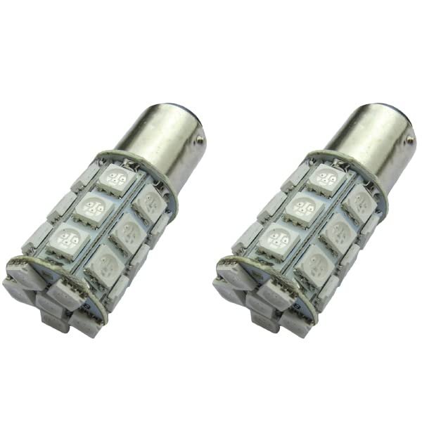 britelites 2x BA15D 1142 1076 1176 68 90 27-SMD LED Red High/Low Light Modes Car Signal Light Bulb