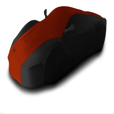 Coverking Custom Fit Car Cover for Select Ferrari Enzo Models - Satin Stretch (Inferno Orange with Black Sides)