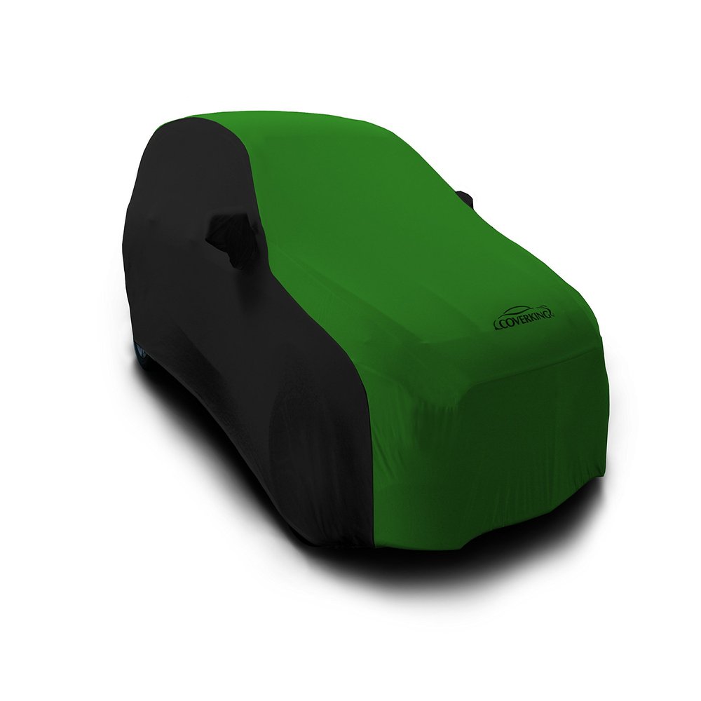 Coverking Custom Fit Car Cover for Select Chrysler Town and Country Models - Satin Stretch (Synergy Green with Black Sides)