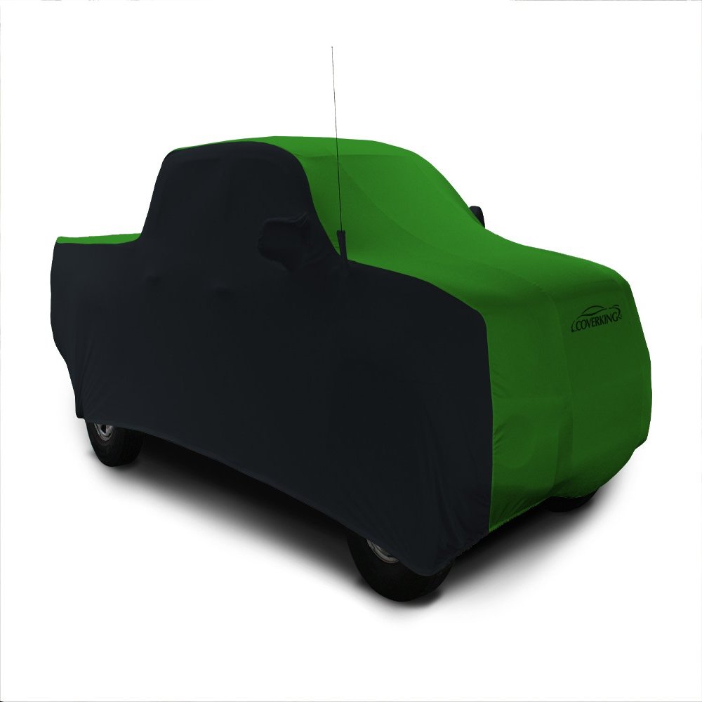 Coverking Custom Fit Car Cover for Select Toyota Tacoma Models - Satin Stretch (Synergy Green with Black Sides)
