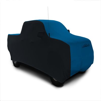 Coverking Custom Fit Car Cover for Select GMC Sierra 1500 HD Models - Satin Stretch (Grabber Blue with Black Sides)
