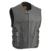 Milwaukee Leather Men's Updated Bullet Proof Style Swat Vest (NOT BULLETPROOF) Single Panel Back & Wide Arm Holes Perfect for Clubs Patches (Large) view 1