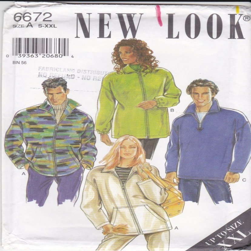 New Look 6672 Size A (S-XXL)