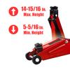 BIG RED 2.5 Ton Hydraulic Trolley Floor Service/Floor Jack with Blow Mold Carrying Storage Case, Lifting Range 5.3"-14.8", 5000lb Capacity, Red view 3