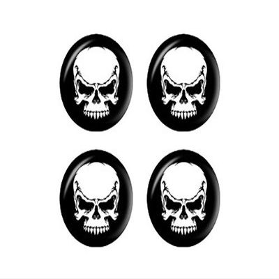 GRAPHICS & MORE Tribal Skull on Black - Wheel Center Cap 3D Domed Set of 4 Stickers