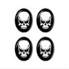 GRAPHICS & MORE Tribal Skull on Black - Wheel Center Cap 3D Domed Set of 4 Stickers view 1