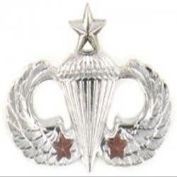Army Senior Parachutist Badge 2nd Award Mirrored Finish - Regulation