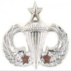 Army Senior Parachutist Badge 2nd Award Mirrored Finish - Regulation