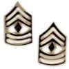 US Army First Sergeant Gold Collar Device Rank Insignia Pair view 1