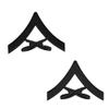 Marine Corps Lance Corporal Black Collar Device Rank Insignia Pair view 1