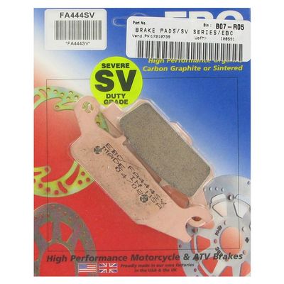2009-2010 YAMAHA FOUR WHEELERS YFM 550 Grizzly 4 x 4 EBC SINTERED SEVERE DUTY BRAKEPADS, Manufacturer: EBC, Manufacturer