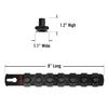 Ernst Manufacturing 8-Inch Magnetic Socket Organizer with 7 1/2-Inch Twist Lock Clips, Black (8428M-Black-1/2) view 4