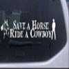 Rad Dezigns Save a Horse Ride a Cowboy Western Car Window Wall Laptop Decal Sticker - White 10in X 2in view 1