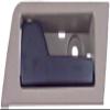 Dorman 81782 Rear Driver Side Interior Door Handle Compatible with Select Ford Models, Smooth; Gray view 2