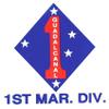 1ST MARINE DIVISION"GUADALCANAL" DECAL OUTSIDE DECAL 4"X3" view 1