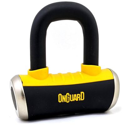 OnGuard Boxer X4 Disc Lock 16.8 mm Hardened Steel Motorcycle Brake Disc Lock with X4P Quattro Bolt System, Z-Cylinder Core, Reminder Cable & Carrying Case