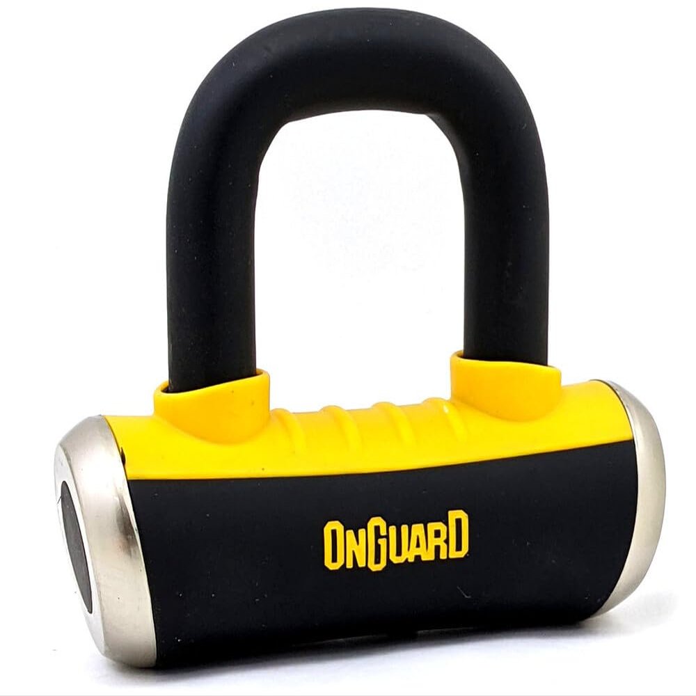 OnGuard Boxer X4 Disc Lock 16.8 mm Hardened Steel Motorcycle Brake Disc Lock with X4P Quattro Bolt System, Z-Cylinder Core, Reminder Cable & Carrying Case