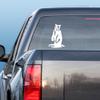 Express Yourself Products Grizzly Standing (White - Reverse Image - Medium) Decal Sticker - Big Game Collection - Bear view 2