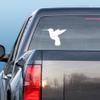Hummingbird Silhouette (Black - Reverse Image - Large) Decal Sticker - Back Yard Bird Collection view 2