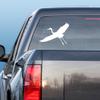 Heron in Flight (White - Image Facing as Shown - Medium) Decal Sticker - Waterfowl Collection view 2