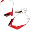 Factory Effex White/Red Pre-Cut Graphic Number Plate Kit (13-64348) view 1