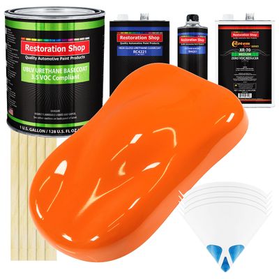 Restoration Shop Omaha Orange Urethane Basecoat Paint - Medium Gallon Kit