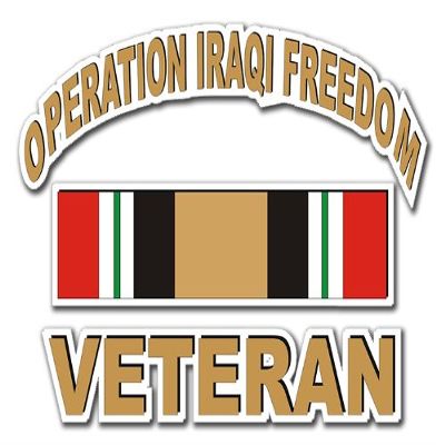 Operation Iraqi Freedom Veteran Decal Sticker 10"