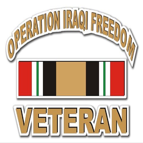 Operation Iraqi Freedom Veteran Decal Sticker 10"