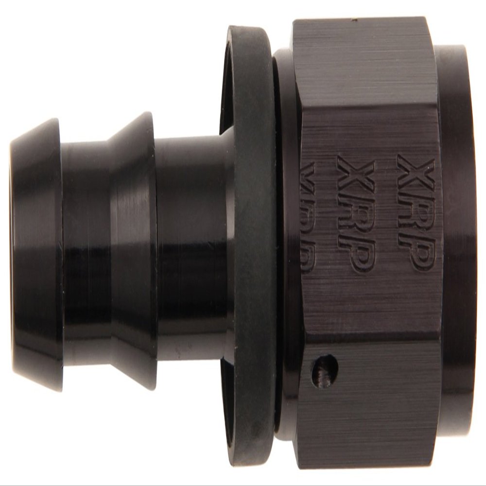 XRP 230006BB Black Size-6 Straight Push-On Hose End