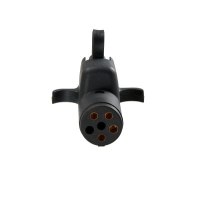 SBT 6-Way Round Pole to 4-Way Flat Trailer Adapter with Dust Cover