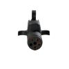 SBT 6-Way Round Pole to 4-Way Flat Trailer Adapter with Dust Cover view 1