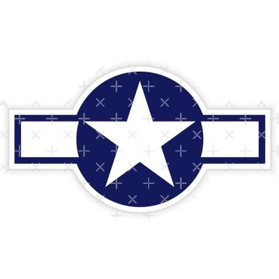 UNITED STATES AirForce USAAF 1943-47 USAF WWII Aircraft Roundel 4.7" (120mm) Vinyl Sticker, Decal