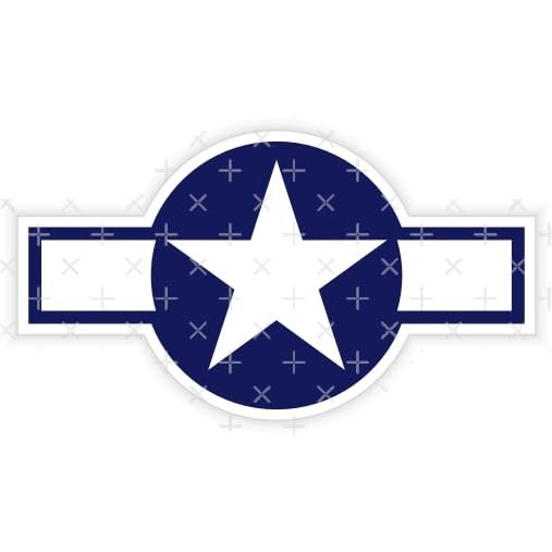 UNITED STATES AirForce USAAF 1943-47 USAF WWII Aircraft Roundel 4.7" (120mm) Vinyl Sticker, Decal