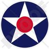 US Army Air Corps USAAC WWII Aircraft Roundel USAF USA 4" (100mm) Vinyl Sticker, Decal view 1